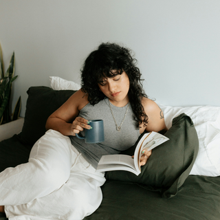 woman reading smut literature