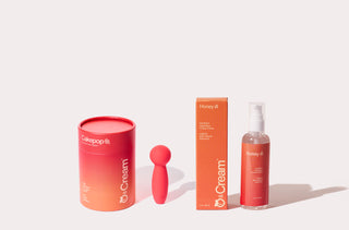 peach and cream cakepop mini wand and honey water lubricant