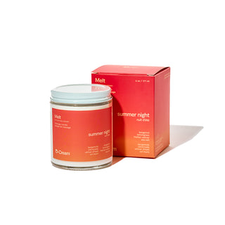 peach and cream melt massage candle summer night