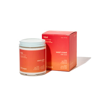 peach and cream melt massage candle west coast
