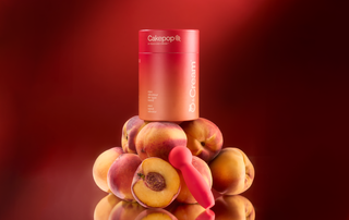 peach and cream cakepop mini wand vibrator