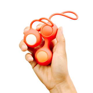 peach & cream tone progressive kegel ball set - seven weighted levels from 30g to 90g