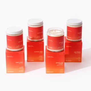 Peach and Cream Melt Massage Candle Full Collection