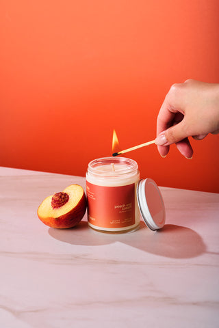 peach and cream massage candle melt